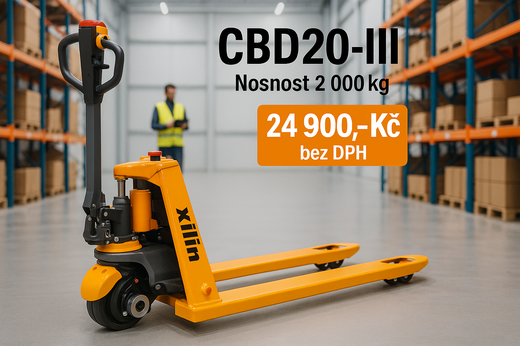 Nízkozdvižný vozík CBD20-III pouze za 24 900,- Kč bez DPH